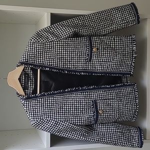 Zara open tweed jacket
